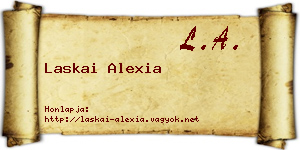 Laskai Alexia névjegykártya